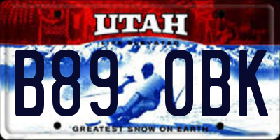UT license plate B890BK