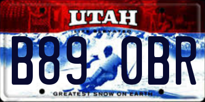 UT license plate B890BR
