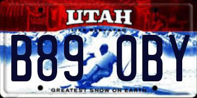 UT license plate B890BY