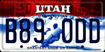 UT license plate B890DD