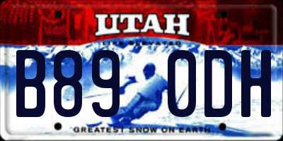 UT license plate B890DH