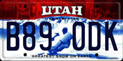 UT license plate B890DK