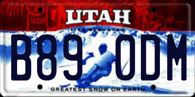 UT license plate B890DM