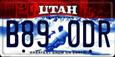 UT license plate B890DR