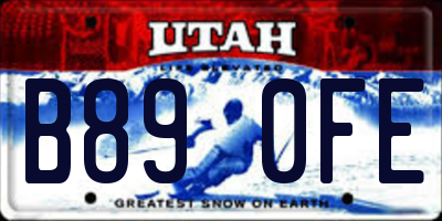 UT license plate B890FE
