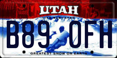 UT license plate B890FH