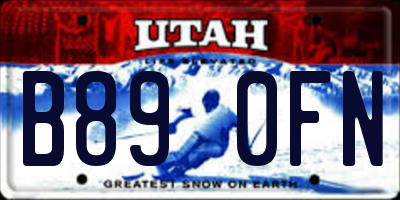 UT license plate B890FN