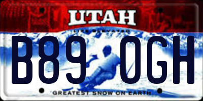 UT license plate B890GH