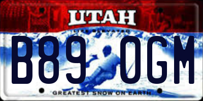 UT license plate B890GM