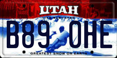 UT license plate B890HE