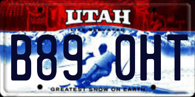 UT license plate B890HT