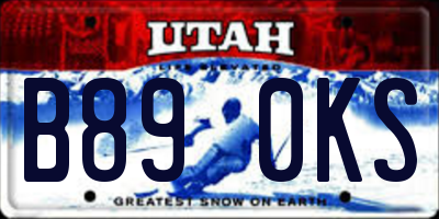 UT license plate B890KS