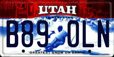 UT license plate B890LN