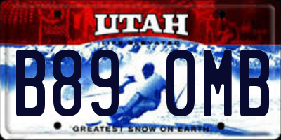 UT license plate B890MB