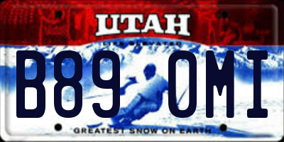 UT license plate B890MI