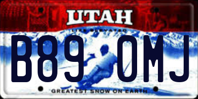 UT license plate B890MJ