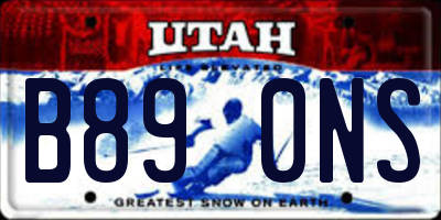 UT license plate B890NS