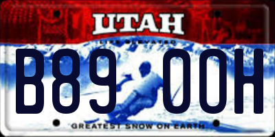 UT license plate B890OH