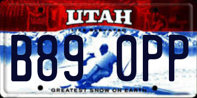 UT license plate B890PP
