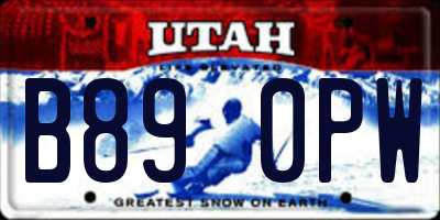 UT license plate B890PW