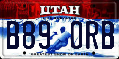 UT license plate B890RB