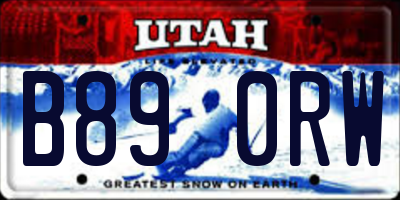UT license plate B890RW