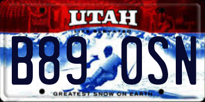 UT license plate B890SN
