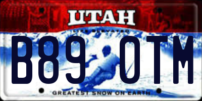 UT license plate B890TM