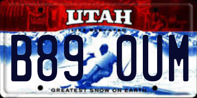 UT license plate B890UM