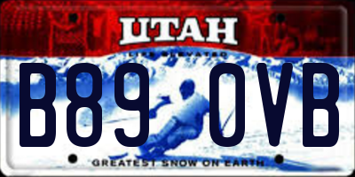 UT license plate B890VB