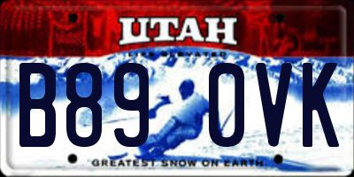 UT license plate B890VK