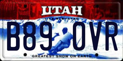 UT license plate B890VR