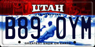 UT license plate B890YM