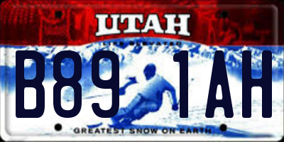 UT license plate B891AH