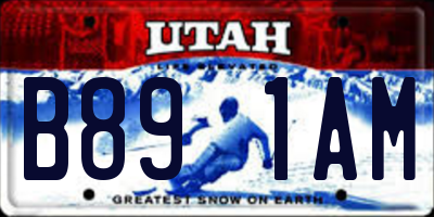 UT license plate B891AM