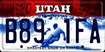 UT license plate B891FA