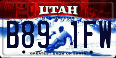 UT license plate B891FW