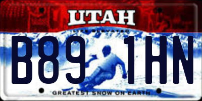 UT license plate B891HN