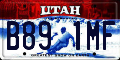 UT license plate B891MF