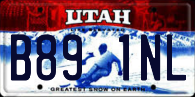 UT license plate B891NL