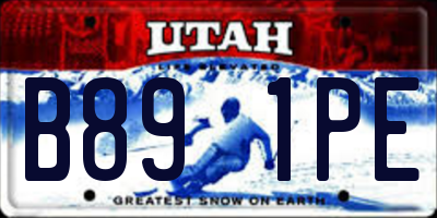 UT license plate B891PE