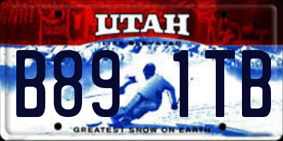 UT license plate B891TB