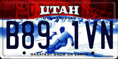 UT license plate B891VN