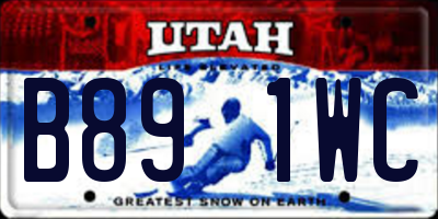 UT license plate B891WC