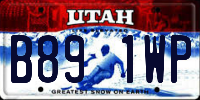 UT license plate B891WP