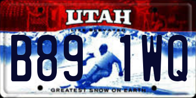 UT license plate B891WQ