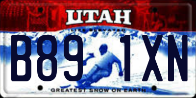 UT license plate B891XN