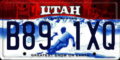 UT license plate B891XQ