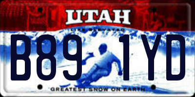 UT license plate B891YD