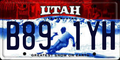 UT license plate B891YH